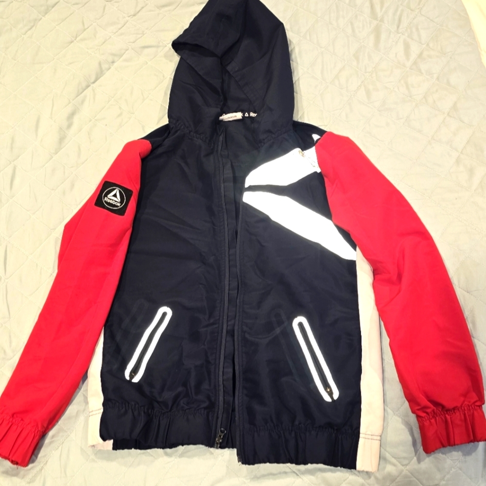 Red and Black Hooded Wind Breaker Jacket